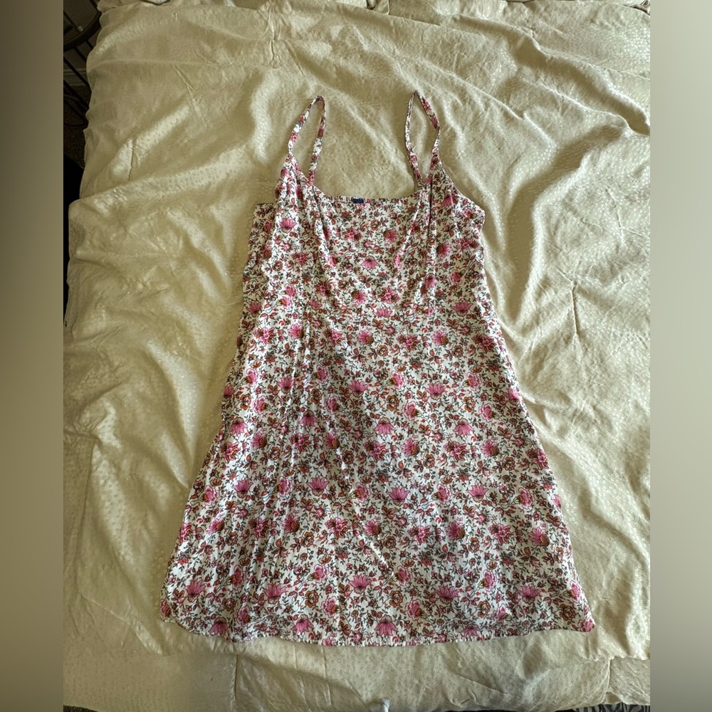 Old Navy Pink and Green Camisole Mini Dress